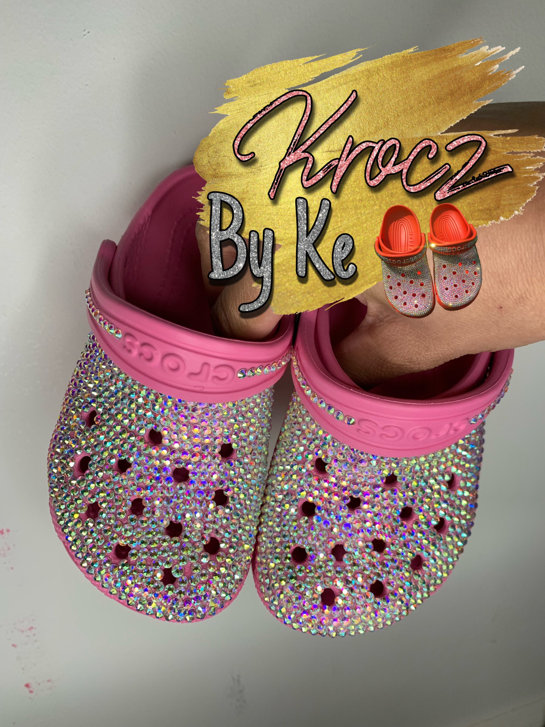 PREORDER* KIDS CUSTOM BLING CROCS – Hems and Hers