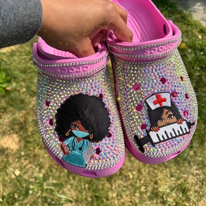 Black Nurse Crocs - Etsy