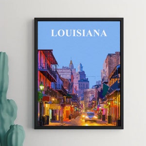 Louisiana Printable Poster, New Orleans Swamps & Whitney Plantation Wall Art For Home Decor, Travel And Nature Lover’s Gift Idea