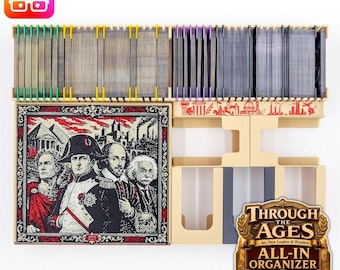 Through the Ages all-in organizer (inc. New Leaders and Wonders exp.) by @ammedia3d [tabletop board game inserts sku: TTA001]