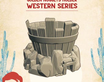 Western Legends golden nuggets holder scenery high quality miniatures board games tabletop games accessories american wild west adventure