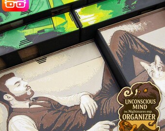Unconscious Mind (inc. Nightmares expansion) board game organizer by @ammedia3d [tabletop board game inserts sku: UNCMD001]