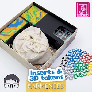 Inserts / Organizer for Harmonies plus upgraded animal tokens by am-media.biz