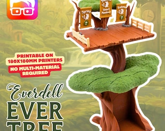 Everdell Tree – 3d Printable Replacement for the Original Cardboard Ever Tree by @ammedia3d