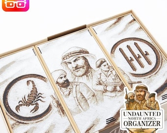 Undaunted North Africa board game organizer by @ammedia3d [tabletop board game inserts sku: UNDNA001]