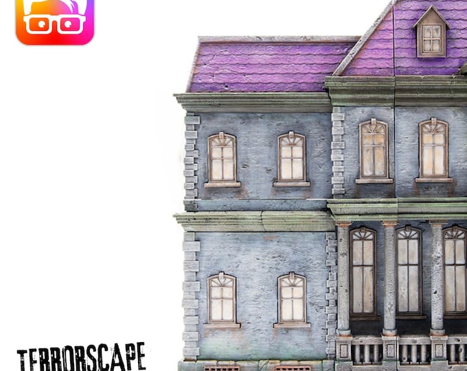 3D Printed Mansion for Terrorscape Boardgame With 6 Fear Tokens, Key ...