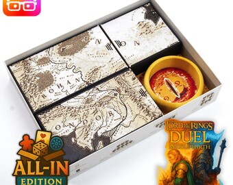 The Lord of the Rings: Duel for Middle-earth – ALL-IN Organizer (Base Game + Allies Expansion + 2 Promo Tiles in One Box) by @ammedia3d