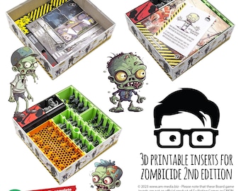 Zombicide 2nd edition inserts / organizer for the board game by am-media.biz