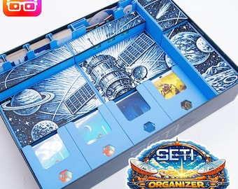 SETI organizer by @ammedia3d [tabletop board game inserts sku: SETI001]