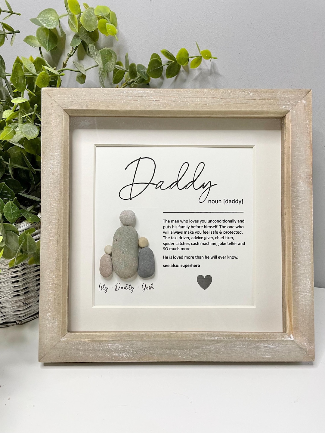 Personalised Dad Daddy Definition Quote Pebble Picture | Gift for Dad ...