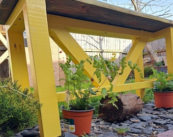 Solid Hand-Built Bespoke Exterior/Interior/Garden/Indoor/Dining Bench 2 to 8 Seater Furniture - Range of Finish & Colours. Made to Order