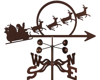 Hand-Crafted Santa's Sleigh Weathervane w/WARRANTY