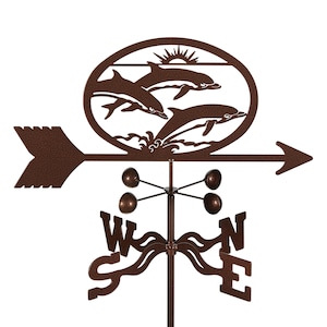 Hand-Crafted Dolphins Weathervane w/WARRANTY