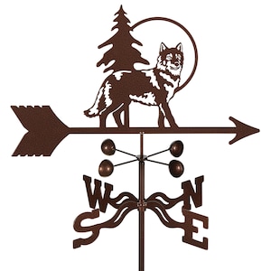 Hand-Crafted Wolf Weathervane w/WARRANTY