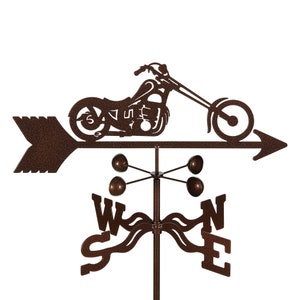 Hand-Crafted Chopper Motorcycle Weathervane w/WARRANTY
