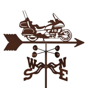 Hand-Crafted Touring Motorcycle Weathervane w/WARRANTY