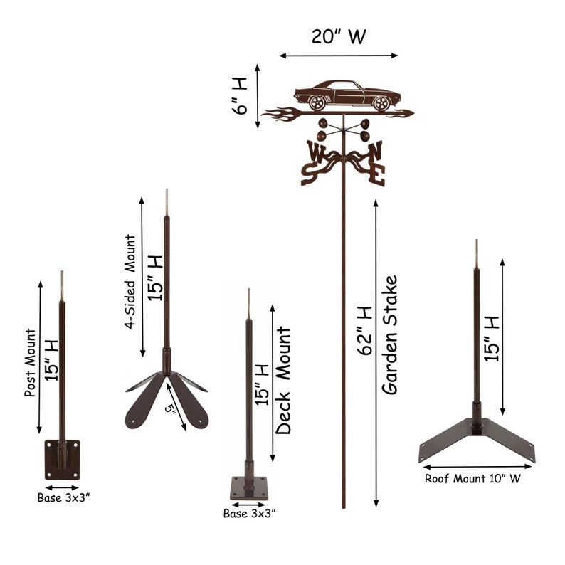 Hand-Crafted Camaro Car Weathervane w/WARRANTY image 10