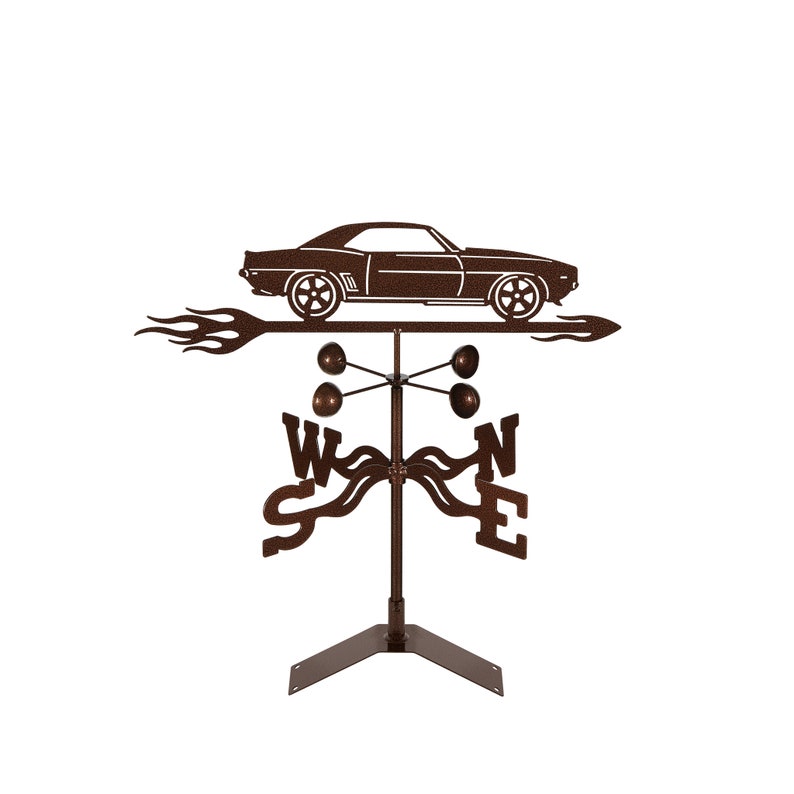 Hand-Crafted Camaro Car Weathervane w/WARRANTY Roof Mount Set