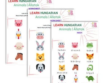 Hungarian Worksheets | Animals