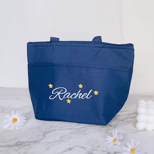 Personalized Lunch Bag with Embroidered Name, Custom Lunchbox Bag, School Lunch Bag, Lunch Bag with Name, Kids Tote Bag, Great Gifts Idea