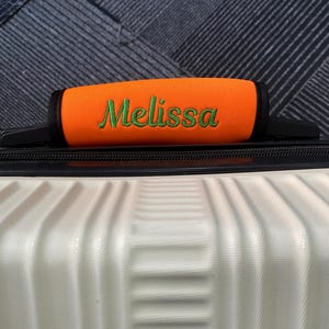 Women Luggage Handle Wrap, Embroidered Luggage Handle Cover, Custom Luggage Handle With Name, Travel Accessories, Gift for Traveler
