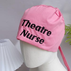 Embroidery Theatre Nurse Scrub Cap, Personalized Nurse Cap, Monogrammed Hat With Custom Text, Custom Scrub Hat, Physician Surgery Scrub Cap