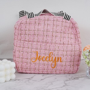 Custom Women Lunch Bag With Name, Custom Unique Lunch Box, Embroidered Your Name Lunch Bag,  Lunch Bag For Office, Office Cooler Tote