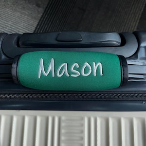 Custom Luggage Handle Wrap With Name, Embroidered Luggage Wrap for Suitcase, Custom Name Luggage Handle, Personalized Gift for Traveler