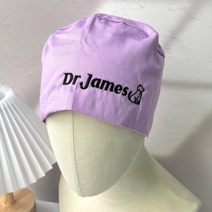 Custom Unisex Scrub Hat, Surgical Cap, Doctors Gift, Nurse Gift, Personalized Scrub Cap, Custom Embroidery Hat, Custom Cap For Pet Doctor