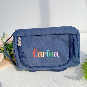 Estojo personalizado Preppy, Estojo com bordado personalizado, Estojo colorido de grande capacidade, Organizador de papelaria, Material de escritório