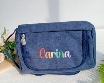 Preppy Personalized Pencil Case, Custom Embroidery Pencil Case, Colourful Big Capacity Pencil Case, Stationery Organizer, Office Supplies