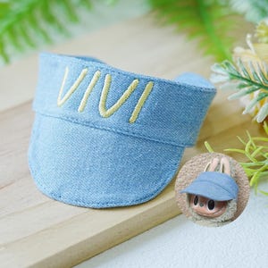 Custom Peaked Cap For Doll, Custom Embroidered Baseball Cap For Toy, Mini Hat for 17cm Toy, Custom Doll Name, Unique Party Doll Gift