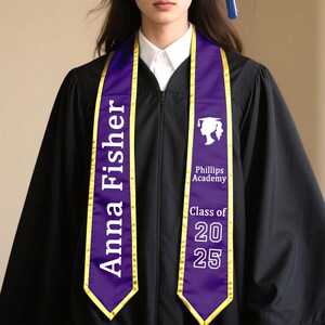 Custom Class of 2025 Stoles Graduation, Customized Graduation Stole with Your Name, Personalized Doctorate Grad Stole Sash, Grad Gift Idea