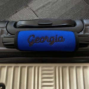 Custom Name Luggage Handle, Embroidered Luggage Handle Wrap With Name, Personalized Luggage Wrap for Suitcase, Traveler Essentials