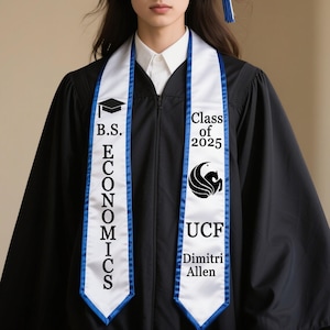 Custom Class of 2025 stoles Graduation, Celebration Graduate Stole for College & High School, Personalized Grad Sash, Graduation Accessory