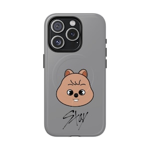 Han Quokka, Han, Stray Kids, magnetische Handyhülle, robuste Handyhülle, lustiges Geschenk für K-Pop Fans, langlebiger Schutz