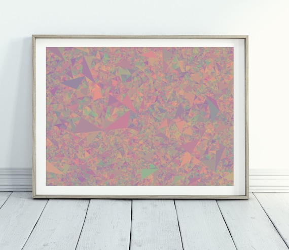 Generative Pastel Opal Print Modern Wall Etsy