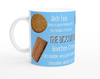 Biscuit Dunkability Mug 11oz Ceramic Mug Gift, Nan, Dad, Mum, Funny, Work, Office, Tea, Coffee, Biscuit
