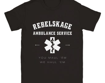 Ambulance Service Unisex Crewneck T-shirt Funny, NHS, Nurse, Doctor, Driver, Work, Spoof
