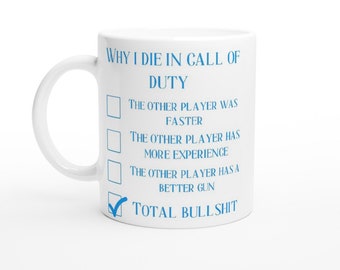 Call Of Duty, Secret Santa, Funny, Gamer, Gaming, White 11oz Ceramic Mug