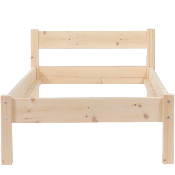 Zirbenbett aus Zirbenholz ( Zirbe ) Bett Doppelbett oder Einzelbett stabiles Holzbett