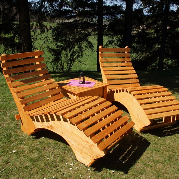 Wooden garden lounger hot sale