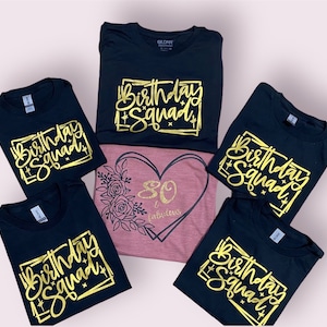 Matching Birthday Squad TShirts