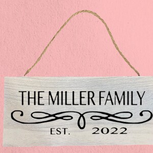Personalized Established Family Home Sign