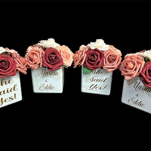Personalized Engagement Party Custom Bridal Shower Wedding Centerpiece