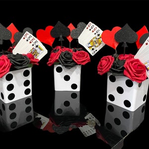 Casino Dice Poker Centerpiece- Vegas, Poker, Las Vegas, Gambling, Party Decoration, Table Centerpiece