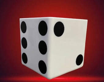 Casino Dice Poker Themed Centerpiece Vase