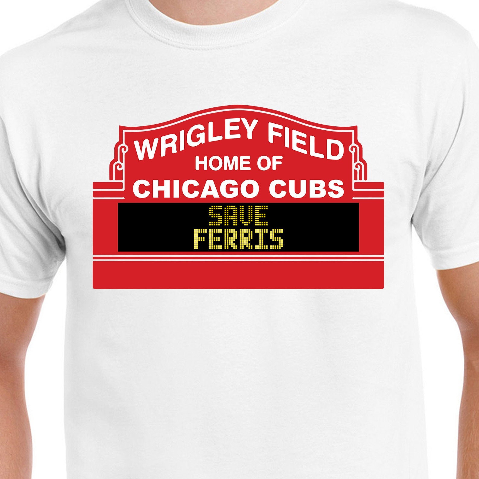 Ferris Bueller's Day Off Movie Save Ferris Cameron Frye Graphic T Shirt Sz  Large