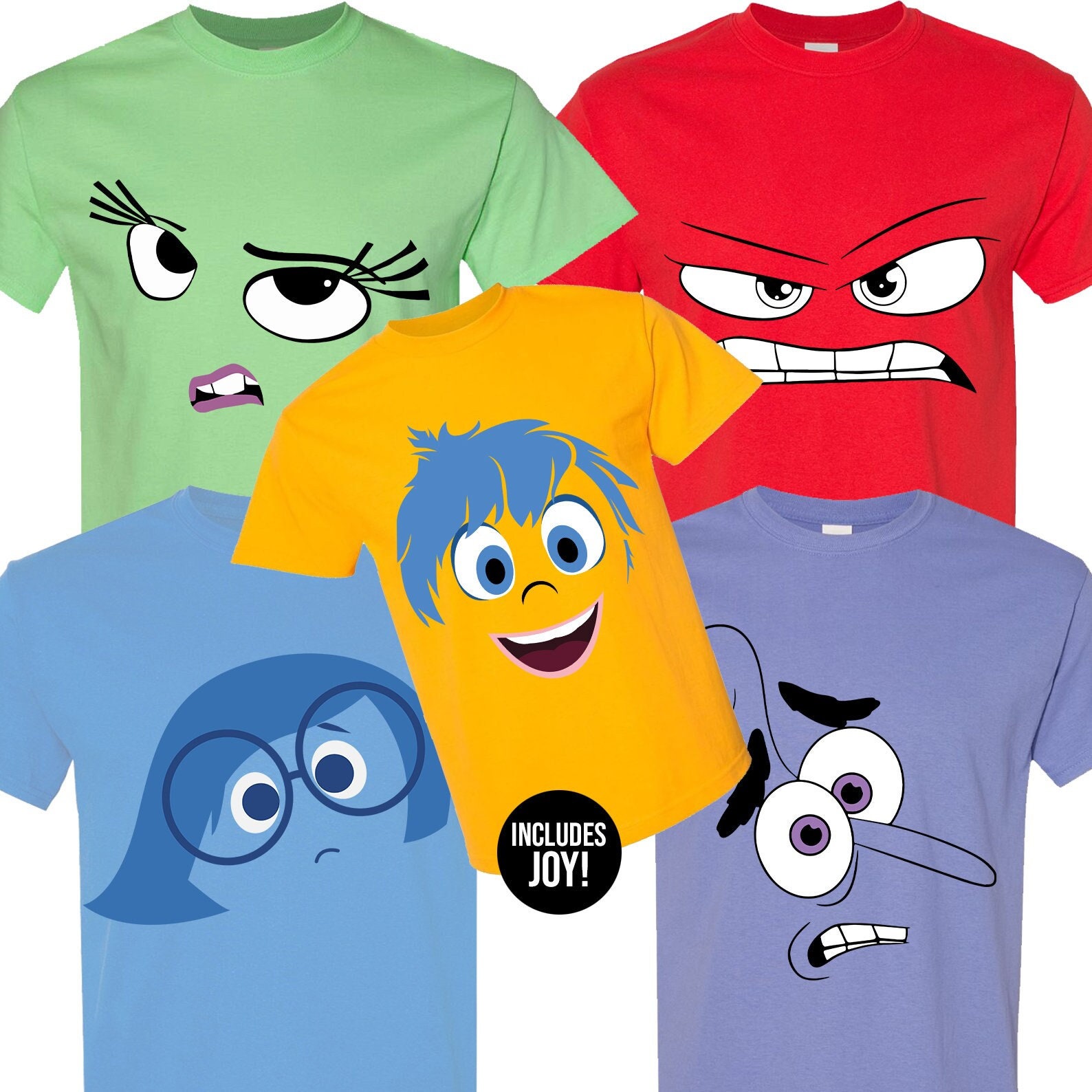 Junior's Inside Out Riley Emotions Silhouette Graphic Tee Athletic