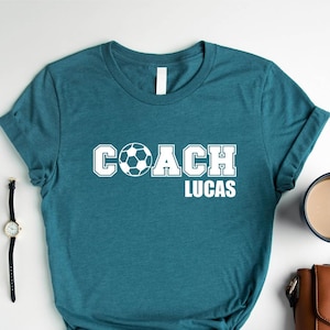 Custom Soccer Coach Shirt, Coaches gift Soccer, Personalized Soccer coach gift, Highschool Soccer coach shirt, Soccer Gift for Dad, Coach